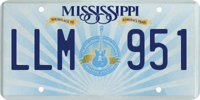 MS license plate LLM951
