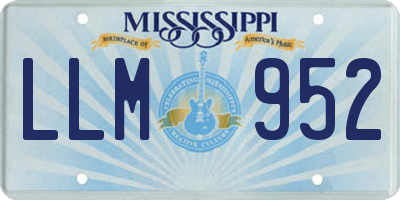 MS license plate LLM952