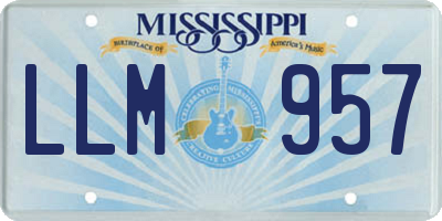 MS license plate LLM957