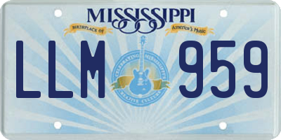 MS license plate LLM959