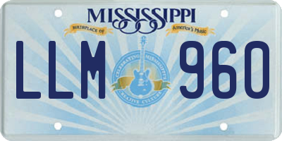 MS license plate LLM960