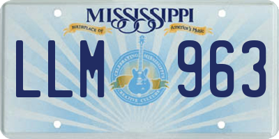 MS license plate LLM963