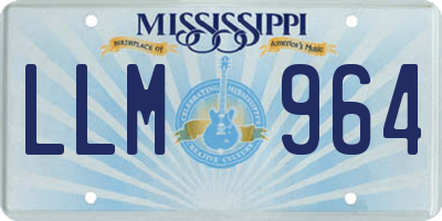 MS license plate LLM964