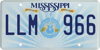 MS license plate LLM966
