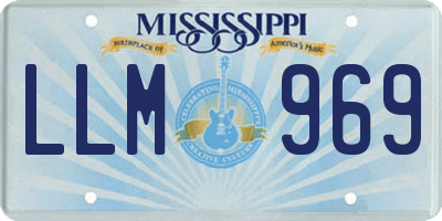 MS license plate LLM969