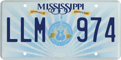MS license plate LLM974
