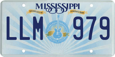 MS license plate LLM979