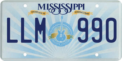 MS license plate LLM990