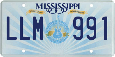 MS license plate LLM991