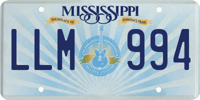 MS license plate LLM994