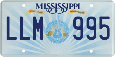 MS license plate LLM995