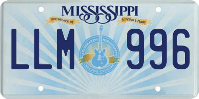 MS license plate LLM996