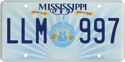 MS license plate LLM997