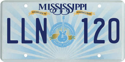 MS license plate LLN120