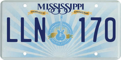 MS license plate LLN170