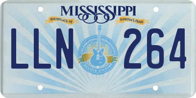 MS license plate LLN264