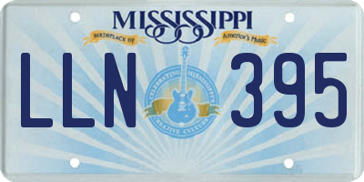 MS license plate LLN395
