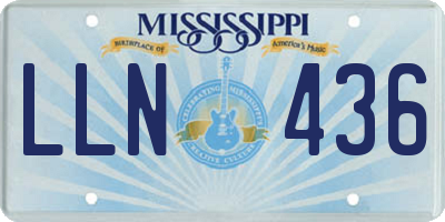 MS license plate LLN436