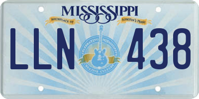 MS license plate LLN438