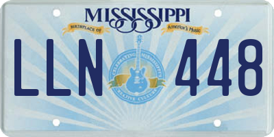 MS license plate LLN448