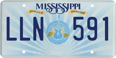 MS license plate LLN591