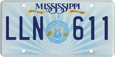 MS license plate LLN611