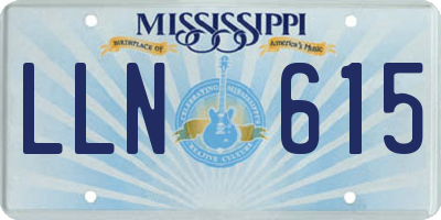 MS license plate LLN615
