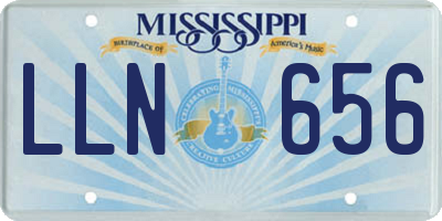 MS license plate LLN656
