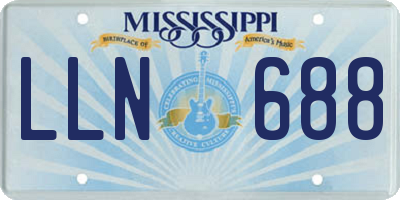 MS license plate LLN688