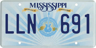 MS license plate LLN691