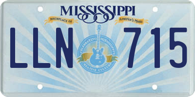 MS license plate LLN715