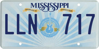 MS license plate LLN717
