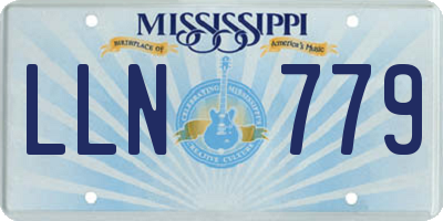 MS license plate LLN779