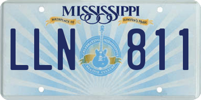 MS license plate LLN811