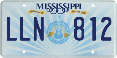 MS license plate LLN812