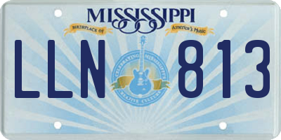 MS license plate LLN813