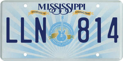 MS license plate LLN814
