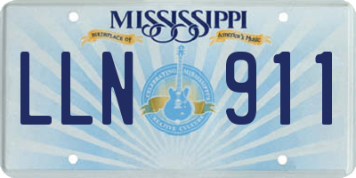 MS license plate LLN911