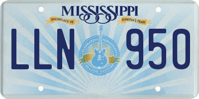 MS license plate LLN950