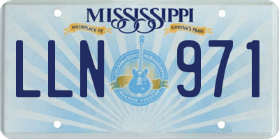 MS license plate LLN971