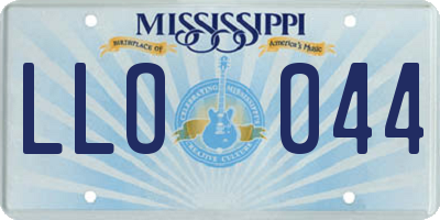MS license plate LLO044