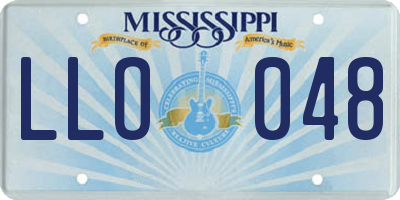 MS license plate LLO048