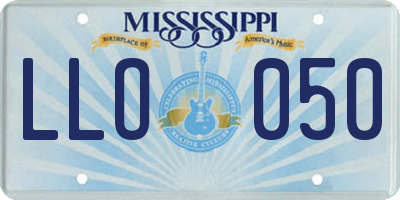 MS license plate LLO050