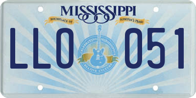 MS license plate LLO051