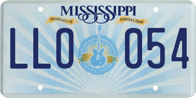 MS license plate LLO054