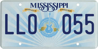 MS license plate LLO055