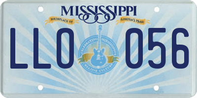 MS license plate LLO056