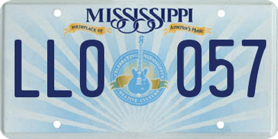 MS license plate LLO057