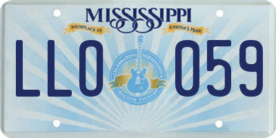 MS license plate LLO059