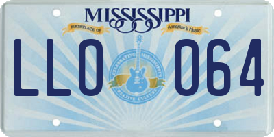 MS license plate LLO064